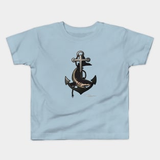 Retro Shark Tattoo Art Kids T-Shirt